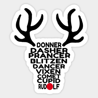 Santas Reindeer Sticker